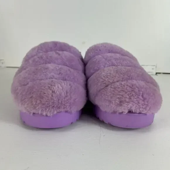 UGG Super Fluff Slipper Sandals Women Shoes Size 9 40 Elastic strap Lavender - Picture 2 of 12